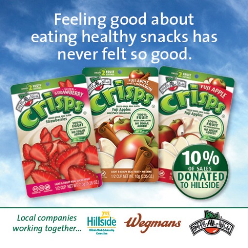 Brothers-All-Natural Donates 10% of Fruit Crisps Sales in Wegmans Stores to Hillside Work-Scholarship Connection