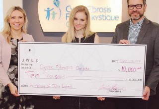 Presenting Cystic Fibrosis Canada with A Cheque