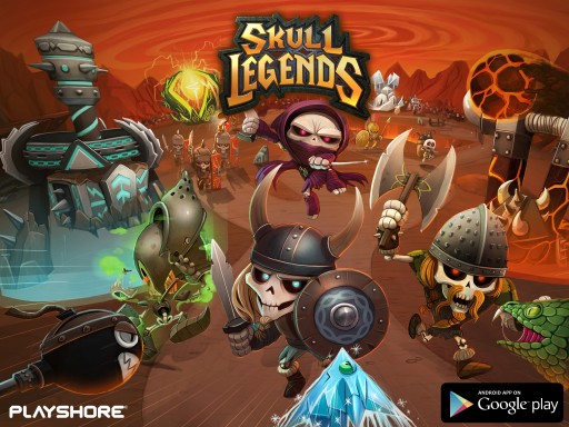 Action Tower Defense Skull Legends now available for Google Play