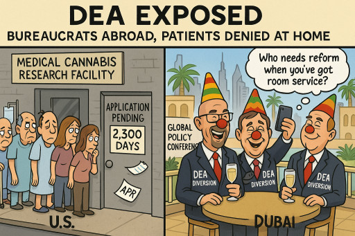 DEA Marijuana “Do-Nothing” Team Rewarded with Dubai Trips While MS and HD Patients Waited