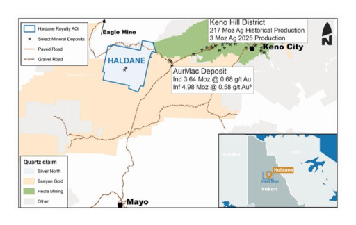 Orogen Royalties Acquires a Royalty on the Haldane Silver Project