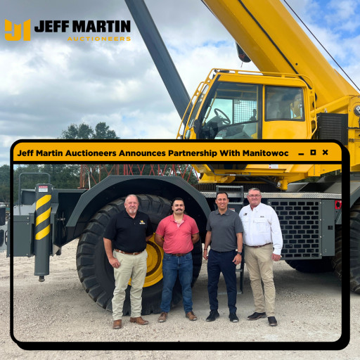 Jeff Martin Auctioneers Announces Partnership With Manitowoc as Auction Partner and Sales Support