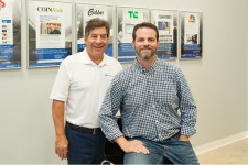PHOTO CREDIT: Lori Sax of Business Observer. Joe Esposito, left, and Erik Rohrmann have high hopes for fast sales growth at Sarasota-based Newswire.