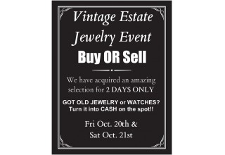 Estate, Vintage, and Jewelry Event Sale at Lewis Jewelers
