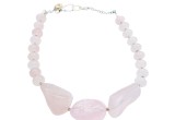 rose quartz collar necklace