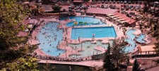 Recently remodeled Ouray Hot Springs Pool in Ouray, Colorado