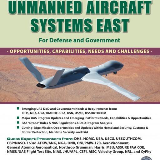 Technology Training Corporation (TTC) Announces 'Unmanned Aircraft Systems East' for Defense and Government, November 7-8, 2017