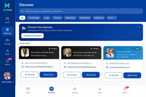 Peer To Peer Network (OTC:PTOP) Announces MOBICARD(TM) Development Accelerates Ahead of Schedule as Company Expands Enterprise Features, Discovery Mode and Industry-First Audio Analytics
