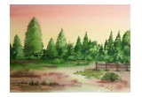 Cane Creek Valley watercolor painting