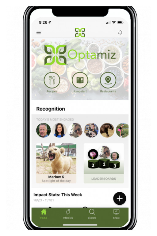 Florida-Based Optamiz Health Launches App for Plant-Based Living