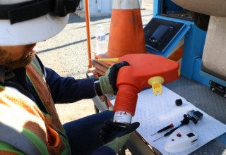 Utility Worker Holding The Stinger 