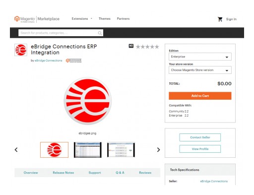 eBridge Connections' ERP Integration Extension is Now on Magento Marketplace