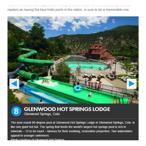 Glenwood Hot Springs Lodge Named a Top Hotel Pool by USA Today and 10Best.com
