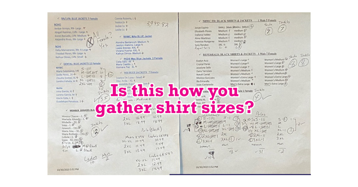 Frocket Gathers Back-to-School Shirt Sizing – No Advanced Degree Required