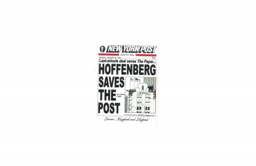 Businessman Steven J. Hoffenberg To Once Again Publish The New York Post Publishing Inc.