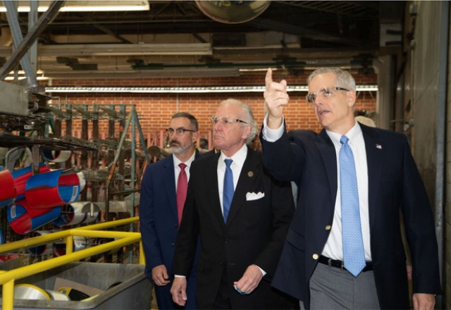 S.C. Governor Henry McMaster and AGY President/CEO Examine AGY Plant Operations