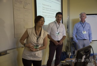 Angela Shen-Hsieh, from Telefónica, during her workshop on Artificial Intelligence