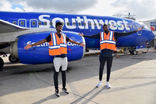 Orlando Magic Players Jonathan Isaac and Mo Bamba Help Celebrate Magic's Partnership With Southwest Airlines