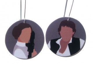 Han and Leia Earrings $14 by Schoonmaker Studio