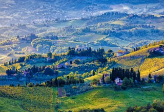 Tuscany morning landscape