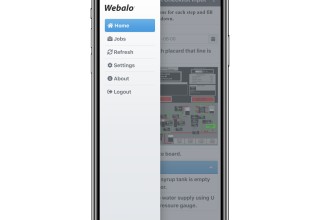 Webalo Mobile Client Sliding Navigation Menu