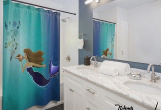 Mermaid shower curtains to brighten up the bathroom
