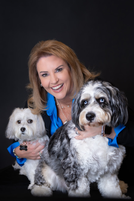 Anna Marie Presutti with her loyal dogs, Buster and Beau