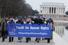 Young advocates at Lincoln Memorial 