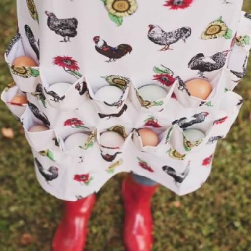 Egg Gathering Apron® and Egg Collecting Apron® Made by Fluffy Layers® is the Perfect Accessory for Spring Farming