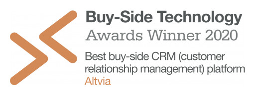 Altvia Wins Buy-Side Technology Award for Best Customer Relationship Management (CRM) Platform