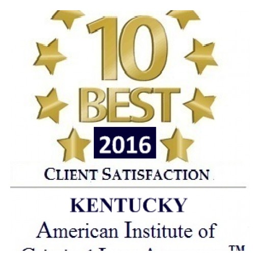 John E. Cornett Has Been Accepted as a 2016 American Institute of Criminal Law Attorneys 10 Best in Kentucky
