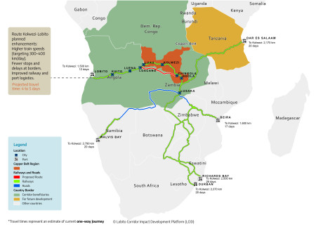 Lobito Corridor Map