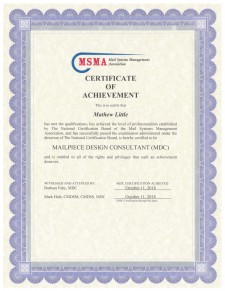 Mathew Little, MDC Certificate