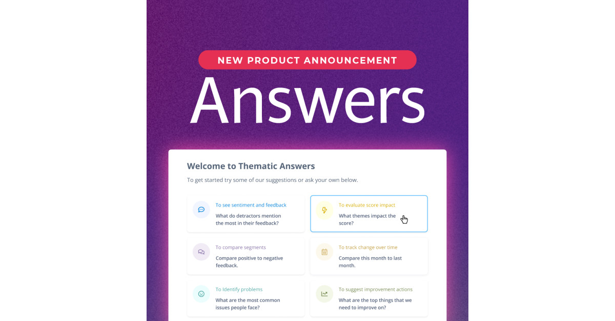 Thematic Delivers the Future of Customer Insights with ‘Answers’ AI
