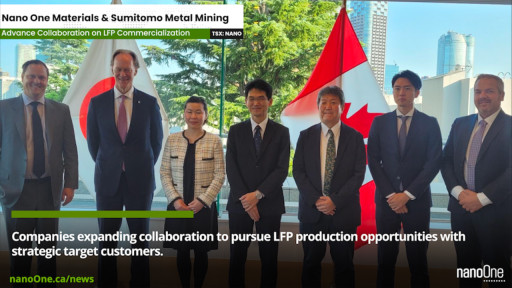 Nano One and Sumitomo Metal Mining Advance Collaboration on LFP Commercialization