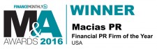Macias PR Named Financial PR Firm of the Year - USA
