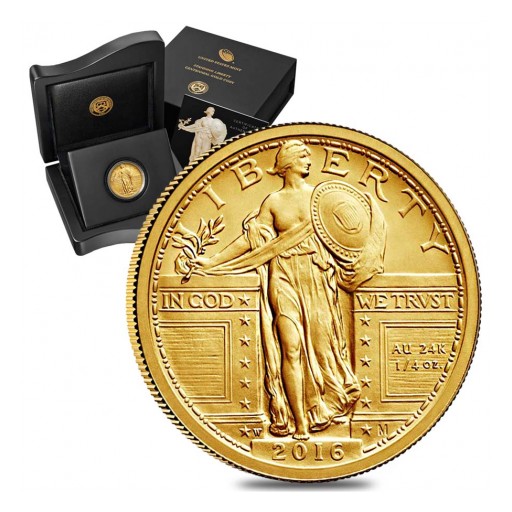 Bullion Exchanges is Thrilled to Present You the 2016 Standing Liberty Quarter Centennial Gold Coin!