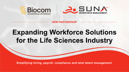 Biocom Partners with Suna Workforce Management to Deliver Enterprise Workforce Solutions to Members