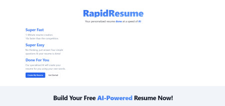 Rapid Resume Home Page