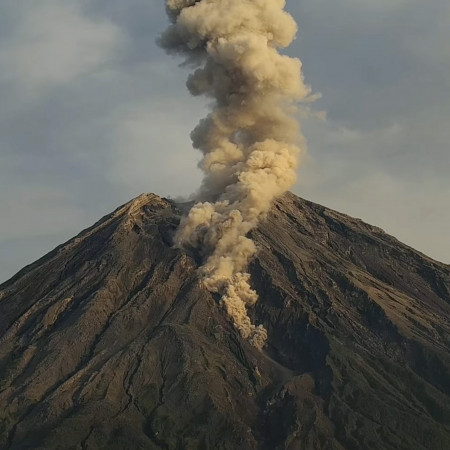 Pyroclastic Flow on Semeru Volcano