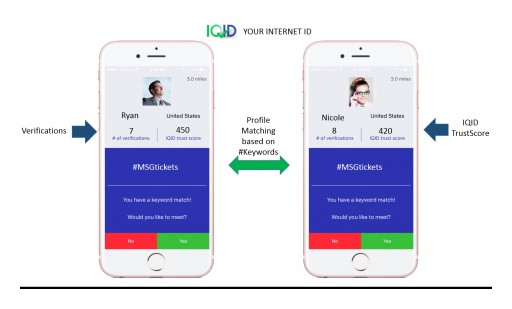 IQID: Your Internet ID, Launches World's First Verified Profile and #Keyword Matching Mobile Application