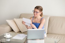 Woman Looking at a Financial Aid Award Letter