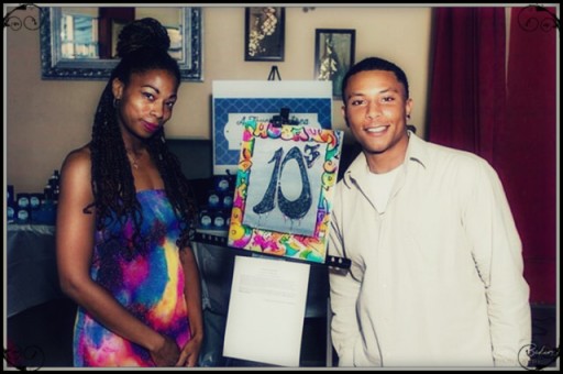 Music Producer 'Thousand Times' and Visual Artist 'Pink Clouds' Debut Diamond Studded Art Piece at Leading Arts Showcase