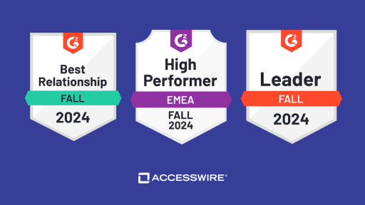 ACCESSWIRE Earns 15 Badges Including 5 Leader Badges in G2’s Fall 2024 Report