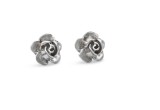 sterling silver rose post earrings