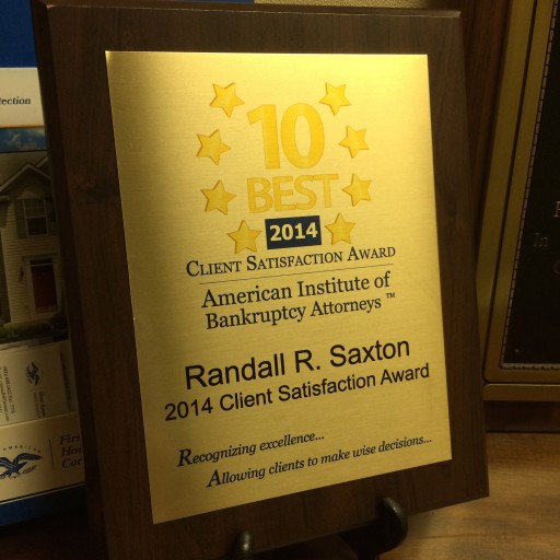 Randall R. Saxton Awarded Highest Honor by Fellow Bankruptcy Attorneys