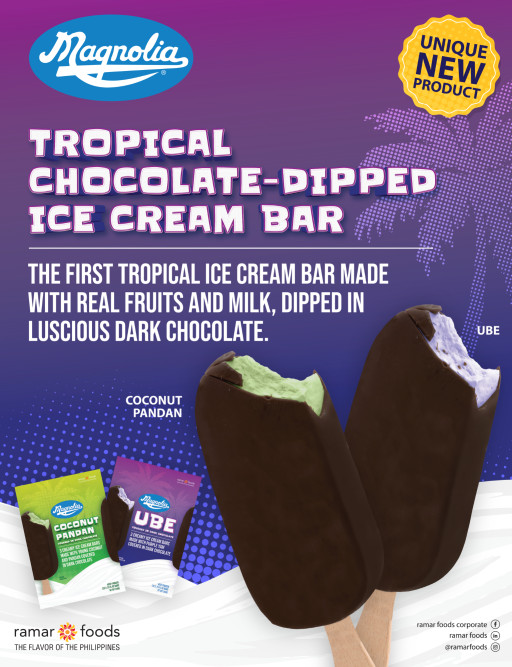 Ramar Foods Unveils Magnolia's Chocolate-Dipped Tropical Ice Cream Bars