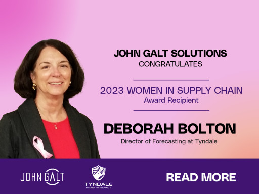 John Galt Solutions Congratulates Tyndale's Deborah Bolton, a 2023 Women in Supply Chain Award Recipient