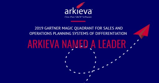 Arkieva Named as a Leader in the 2019 Gartner Magic Quadrant for Sales and Operations Planning Systems of Differentiation