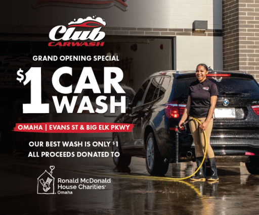 Club Car Wash Opens New Omaha Location With $1 MVP Wash